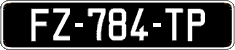 French license plate, SIV (oldtimers)