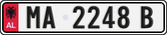 License plate of Albania, Cars (1993)