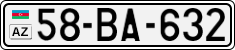 License plate of Azerbaijan, Cars