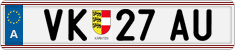License plate of Austria, Regular plates