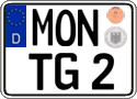 German license plate, Regular plates