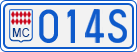 License plate of Monaco, Cars