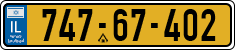 License plate of Israel, Regular plates