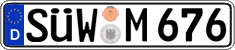 German license plate, Regular plates