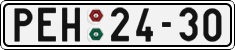 License plate of the Czech Republic, Cars (1960)