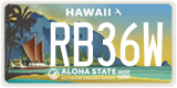 Hawaii, Specialty plates (AB12C)