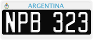 License plate of Argentina, Cars (1995, ABC 123)