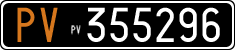 License plate of Italy, Cars (1927 year series)