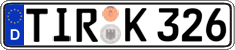 German license plate, Regular plates