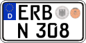 German license plate, Regular plates