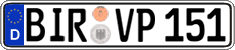 German license plate, Regular plates