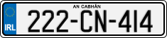 License plate of Ireland, Regular plates