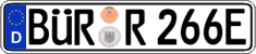 German license plate, Electric vehicles