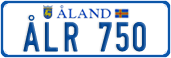 License plate of Åland, Cars (ÅLA 1234)