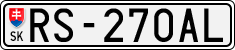 License plate of Slovakia, Cars