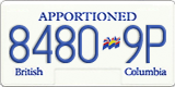 British Columbia, Apportioned (1234-5P)