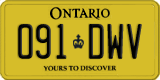 Ontario, Service plate (123-DAB)