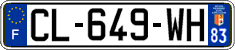 French license plate, SIV (ordinary)