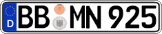German license plate, Regular plates