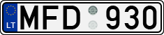 License plate of Lithuania, Cars