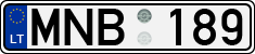 License plate of Lithuania, Cars