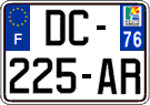 French license plate, SIV (ordinary)