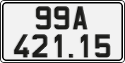 License plate of Vietnam, Cars