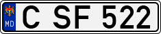 License plate of Moldova, Cars (1992)