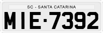 License plate of Brazil, Private owners (1990)