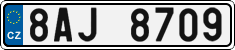 License plate of the Czech Republic, Cars (2001)