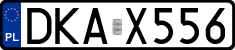 License plates of Poland, Regular car plates