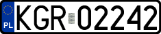 License plates of Poland, Regular car plates