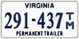 Virginia, Permanent Trailer (123-456 T/A)