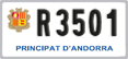 License plate of Andorra, Motorcycles (A 1234)
