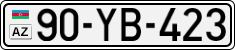 License plate of Azerbaijan, Cars