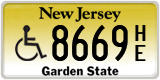 New Jersey, Vehicles for disabled persons (A/B XXXX / XXXX A/B)
