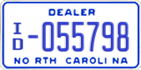 North Carolina, Dealer (A/D-12345(6))