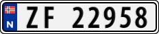 License plate of Norway, Cars