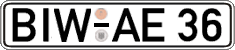 German license plate, Regular plates