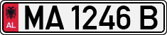 License plate of Albania, Cars (1993)