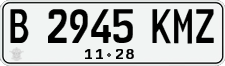 License plate of Indonesia, Regular plates