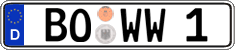 German license plate, Regular plates