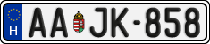 license plates of Hungary, Regular plates (2022)