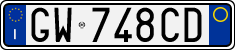 License plate of Italy, Cars (1994 year series)