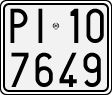 License plate of Italy, Motorcycles (1927 year series)
