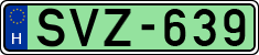 license plates of Hungary, Electric vehicles (1990)