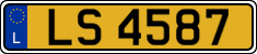 License plate of Luxembourg, 2003 year system