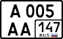 License plate Russia, Cars