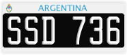 License plate of Argentina, Cars (1995, ABC 123)