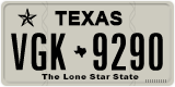 Texas, Regular plates (2012) (АBC-1234)